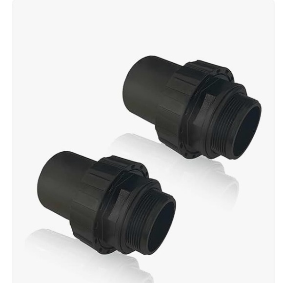 MAYGO 2" PVC pool pump fitting coupling, 2piece. - Picture 1 of 12